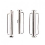 Metall Magnetverschluss slide bar 31.5mm Silber